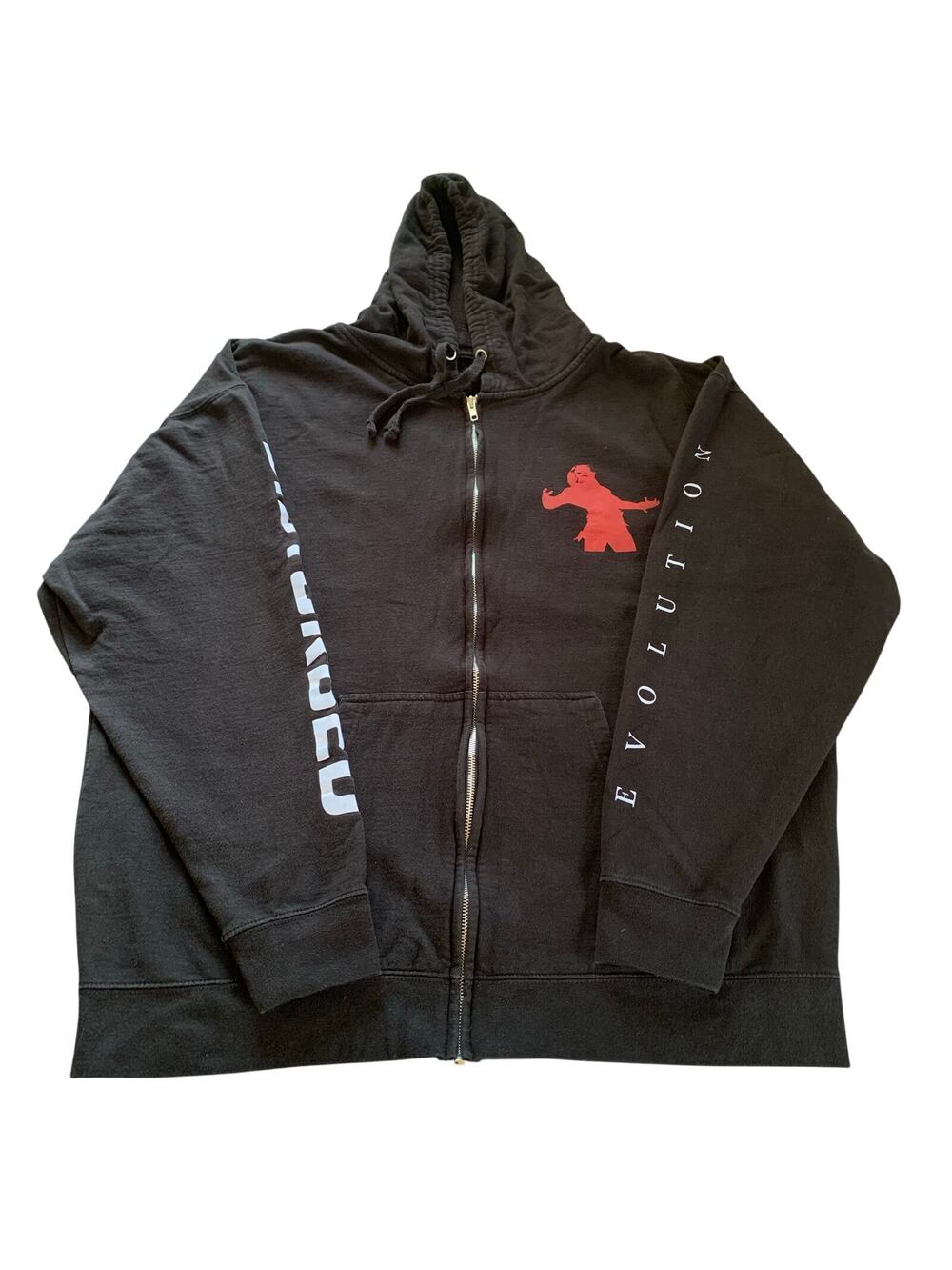 Disturbed The Guy Evolution Size 3X Black Graphic Full Zip Hoodie Band Merch Y2K